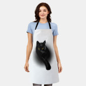 ブラックキャット ファイル ネイル エプロン (着用した状態)