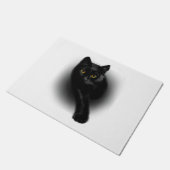 ブラックキャット ファイル ネイル ドアマット (アングル)