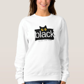 ブラックキャット「ブラックイズニューブラック」面白いTシャツ スウェットシャツ