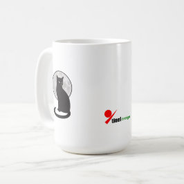 ブラックキャット&ムーンシルエット コーヒーマグ - ミスティカル コーヒーマグカップ