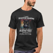 ブラックキャット モダン オフィス ユーモア Tシャツ (正面)