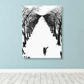 ブラックキャット・ラディヤード・キプリング キャンバスプリント (インサイチュ (ウッドフロア))