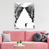 ブラックキャット・ラディヤード・キプリング キャンバスプリント (インサイチュ (リビング))