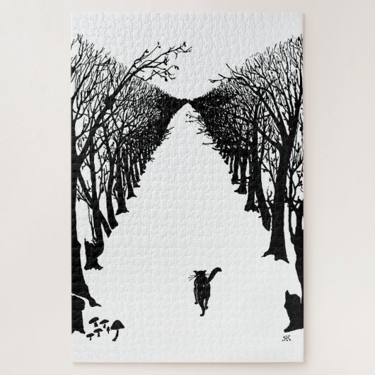 ブラックキャット・ラディヤード・キプリング ジグソーパズル (縦)