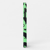 ブラックキャット(緑) iPhone/iPadケース Case-Mate iPhoneケース (裏面/左)