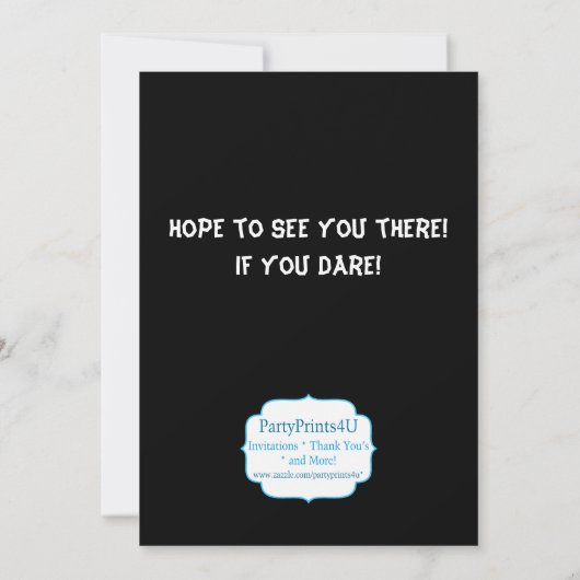 ブラックキャットnスパイダーハロウィーン誕生日パーティー招待状 招待状 (裏面)