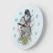 ブラックキャップウォーブラーズ ラージ壁時計 (傾斜)