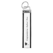 ブラックキャップタッセル年名追加卒業キーチェーン リストバンドキーホルダー (鍵トップ)