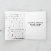 ブラックキャップ付きゴールデントリーバー卒業 カード (内部)