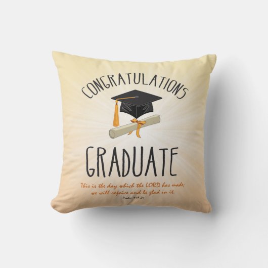 ブラックキャップ付き宗教的金ゴールドスターバスト クッション (正面)