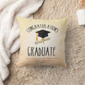 ブラックキャップ付き宗教的金ゴールドスターバスト クッション (ブランケット)