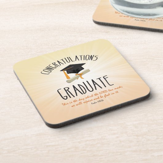 ブラックキャップ付き宗教的金ゴールドスターバスト コースター (左側)