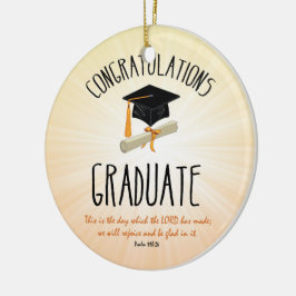 ブラックキャップ付き宗教的金ゴールドスターバスト セラミックオーナメント