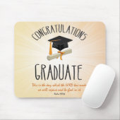 ブラックキャップ付き宗教的金ゴールドスターバスト マウスパッド (マウス)