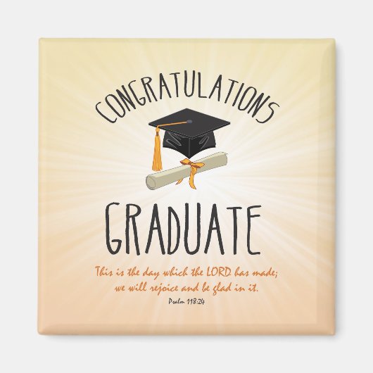 ブラックキャップ付き宗教的金ゴールドスターバスト マグネット (正面)