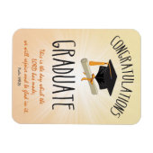 ブラックキャップ付き宗教的金ゴールドスターバスト マグネット (横)