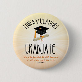 ブラックキャップ付き宗教的金ゴールドスターバスト 缶バッジ