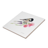 ブラックキャップ甘い可愛い《鳥》アメリカゴガラウォーターカラーアート タイル (側面)