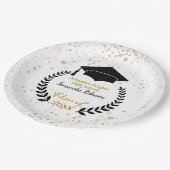 ブラックキャップ&ローレルエクセシションパーティー紙プレート ペーパープレート (アングル)