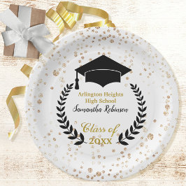 ブラックキャップ&ローレルエクセシションパーティー紙プレート ペーパープレート