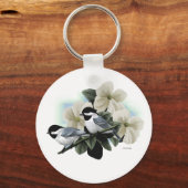 ブラックキャップ《鳥》アメリカゴガラキーチェーン キーホルダー (正面)