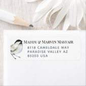 ブラックキャップ《鳥》アメリカゴガラバード差出人住所ラベル ラベル (インサイチュ)