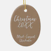 ブラックキャップ《鳥》アメリカゴガラ絵を描バードズカスタムイヤー セラミックオーナメント (裏面)