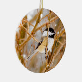 ブラックキャップ《鳥》アメリカゴガラ-オリジナル写真 セラミックオーナメント (右)