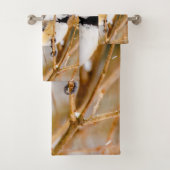 ブラックキャップ《鳥》アメリカゴガラ-オリジナル写真 バスタオルセット (インサイチュ)