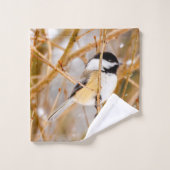 ブラックキャップ《鳥》アメリカゴガラ-オリジナル写真 バスタオルセット (ウォッシュタオル)