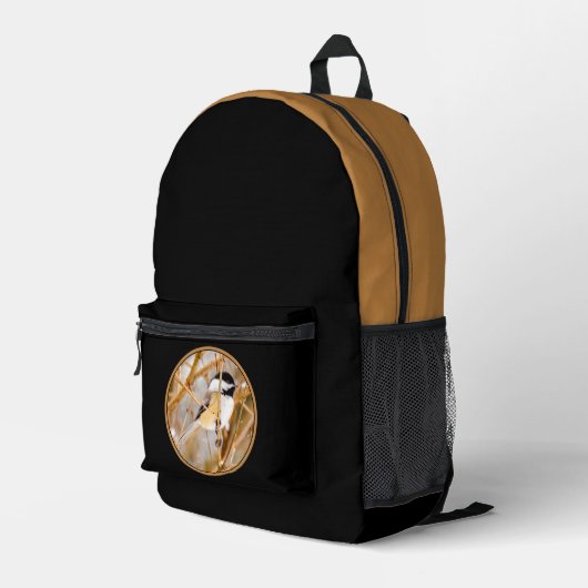 ブラックキャップ《鳥》アメリカゴガラ-オリジナル写真 プリントバックパック (裏面右端)