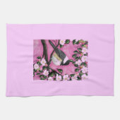 ブラックキャップ《鳥》アメリカゴガラ キッチンタオル (横)