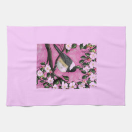 ブラックキャップ《鳥》アメリカゴガラ キッチンタオル