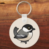 ブラックキャップ《鳥》アメリカゴガラ キーホルダー (正面)