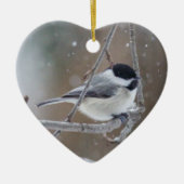 ブラックキャップ《鳥》アメリカゴガラ – ソンバード セラミックオーナメント (正面)