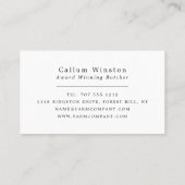 ブラックキャトル、農家&ブッチャー 名刺 (裏面)