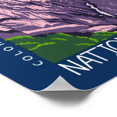 ブラックキャニオンオブザグニソンナショナルパークレトロ ポスター (角)