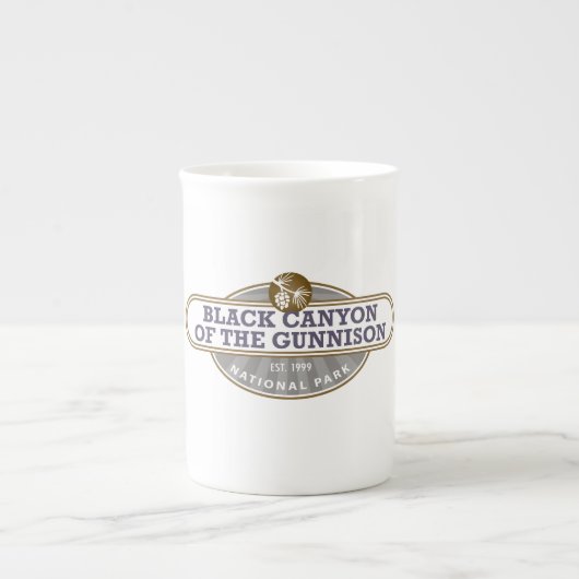 ブラックキャニオンガンニソン国立公園 ボーンチャイナマグカップ (正面)