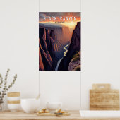 ブラックキャニオン水彩画 ポスター (キッチン)