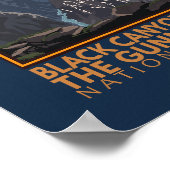 ブラックキャニオン・オブ・ザ・ガンニソンヴィンテージ・エンブレム ポスター (角)