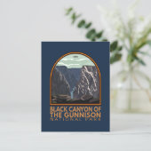 ブラックキャニオン・オブ・ザ・ガンニソンヴィンテージ・エンブレム ポストカード (スタンド正面)