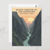 ブラックキャニオン・オブ・ザ・ガンニソンヴィンテージUSA ポストカード (正面/裏面)