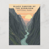 ブラックキャニオン・オブ・ザ・ガンニソンヴィンテージUSA ポストカード (正面)