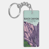 ブラックキャニオン・オブ・ザ・ガンニソン国立公園ヴィンテージ キーホルダー (正面左)