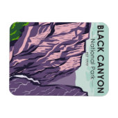 ブラックキャニオン・オブ・ザ・ガンニソン国立公園ヴィンテージ マグネット (横)