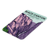 ブラックキャニオン・オブ・ザ・ガンニソン国立公園ヴィンテージ マグネット (左側)