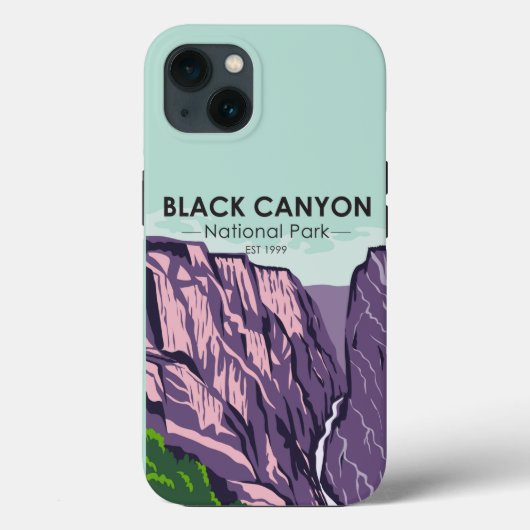 ブラックキャニオン・オブ・ザ・ガンニソン国立公園ヴィンテージ Case-Mate iPhoneケース (裏面)