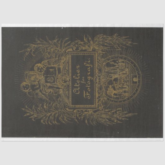 ブラックキャビネットカードのデカップシート 薄葉紙 (正面)