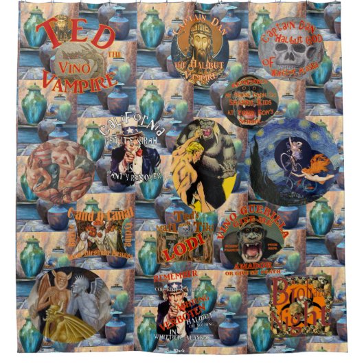 ブラックキャプテンダンスキンズアルバカーキNM シャワーカーテン (正面)