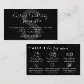 ブラックキャンドルの取り扱い方法 名刺 (正面/裏面)